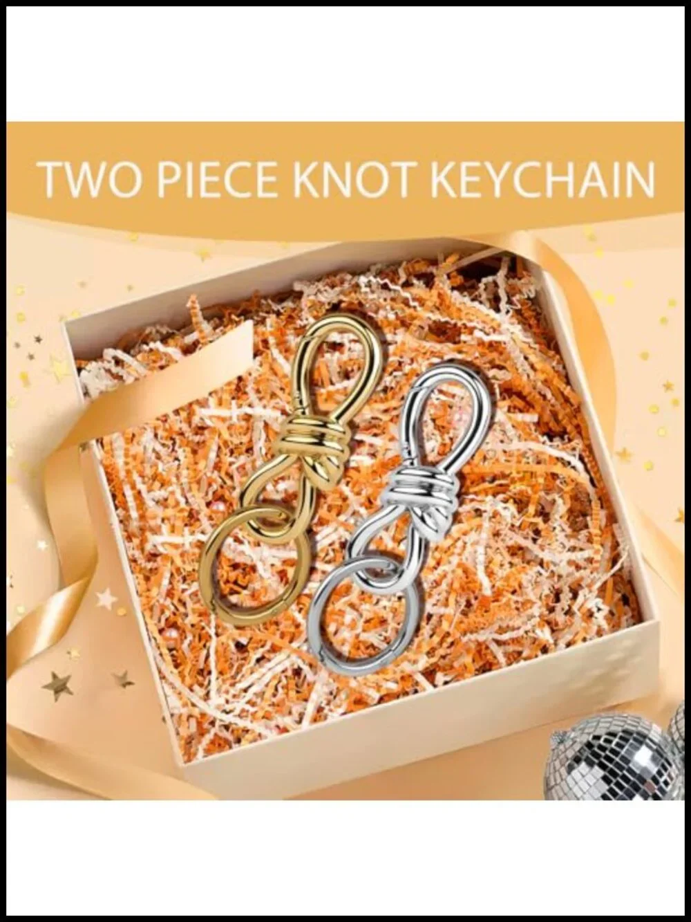 2pk Alloy Bag Charm Keychain Vintage D-Ring Hook